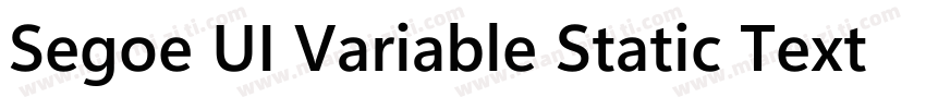 Segoe UI Variable Static Text Bold字体转换